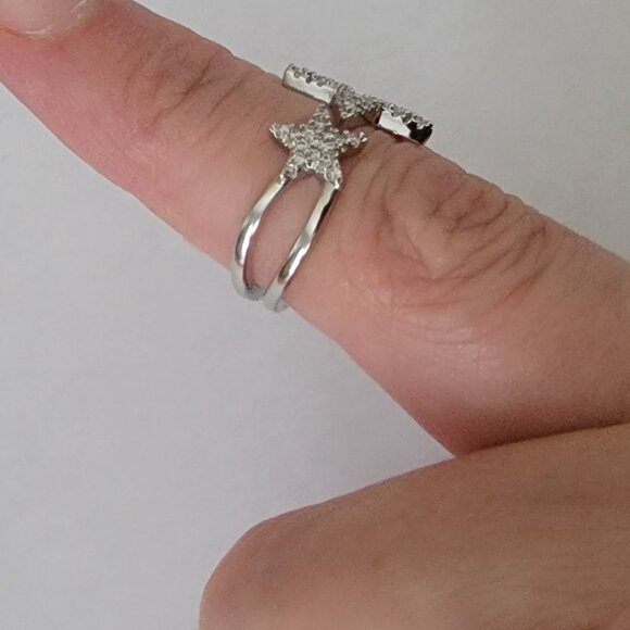 CZ Shooting Star Adjustable Ring - Picture 6 of 8